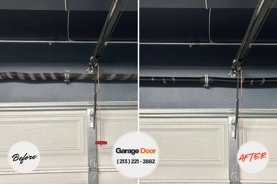 Before and after: garage door repair Rock Rapids, IA